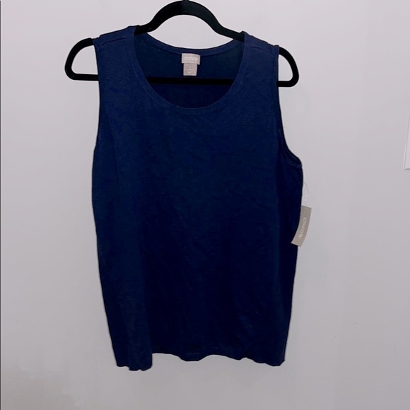 Chico’s Tank Sweater NWT Sleeveless Navy Chicos 3 XL - Picture 1 of 9
